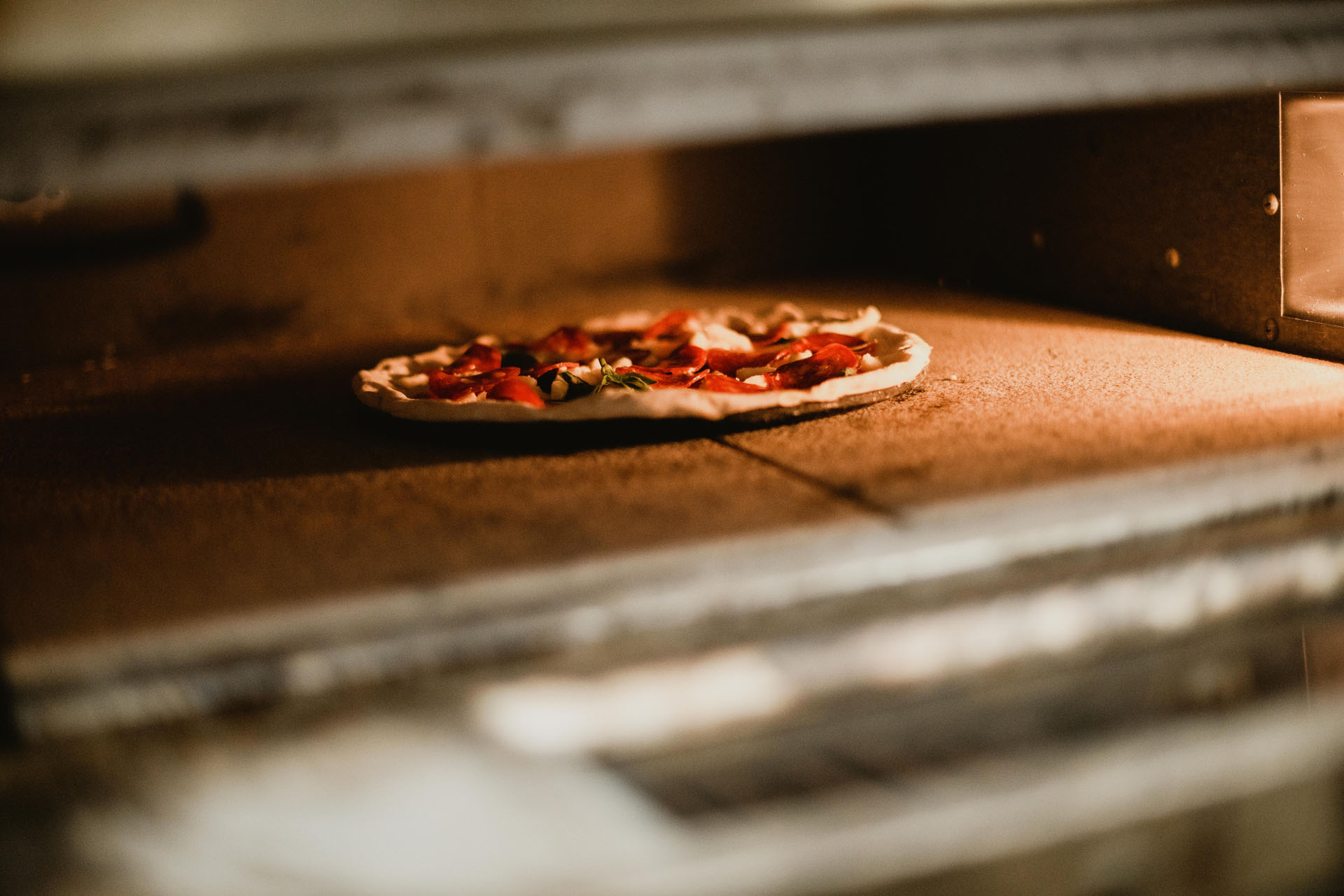 home-pizza Fresh pizza in pizza oven